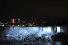 美国瀑布夜景